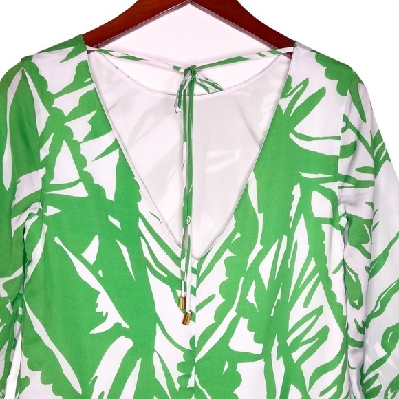 LILLY PULITZER for Target Boom Boom Palm Leaf Tie Back Dress Size XS in Green - Picture 12 of 15